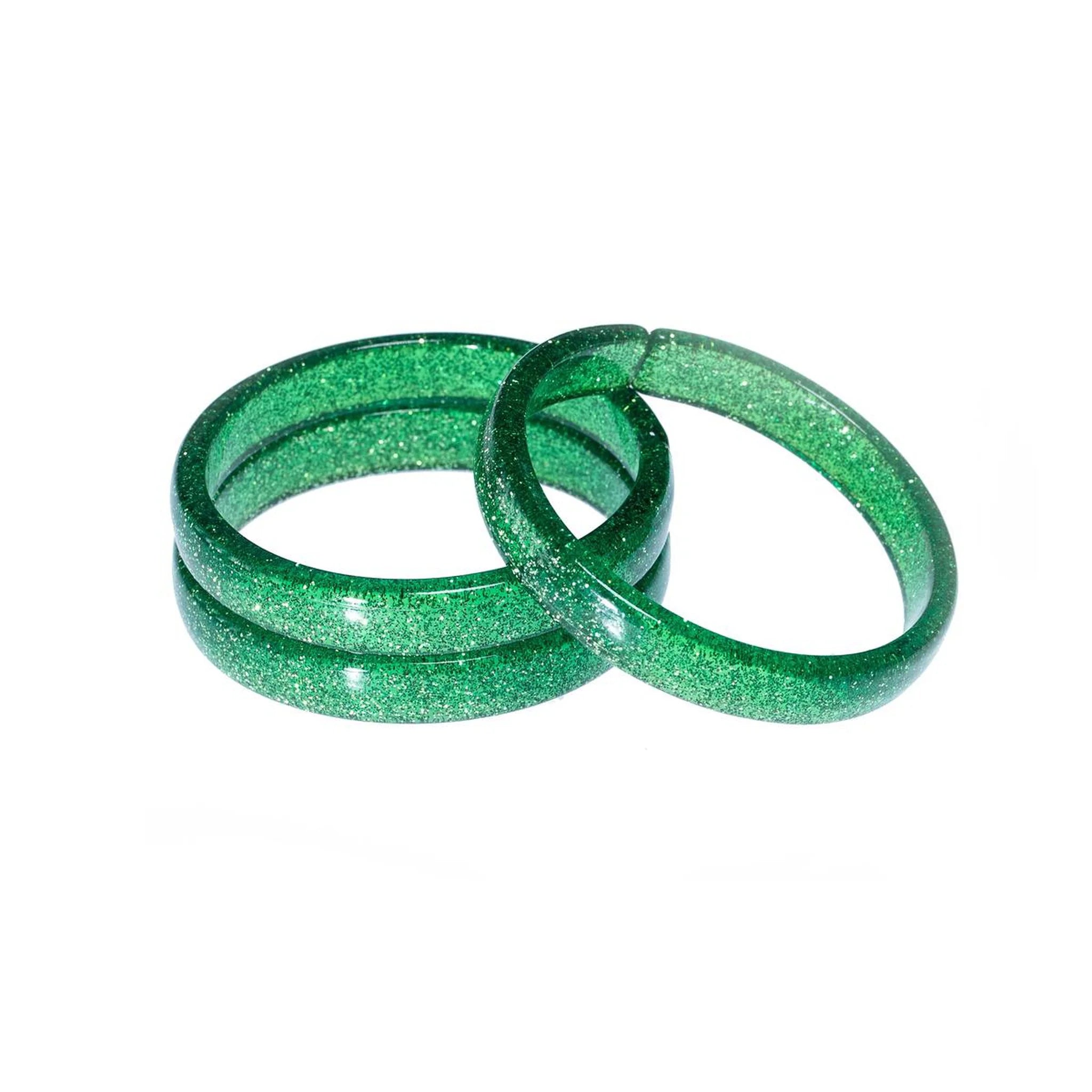 GLITTER EMERALD GREEN BANGLES