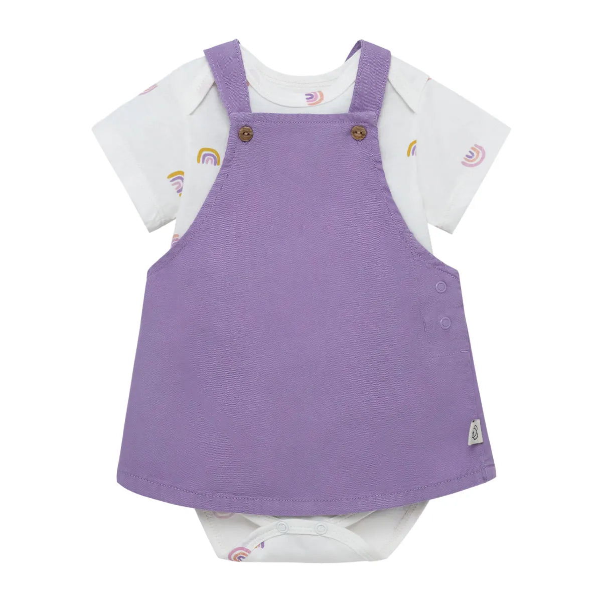 RAINBOW OVERALL SET W/ ONESIE (12M, 18M)