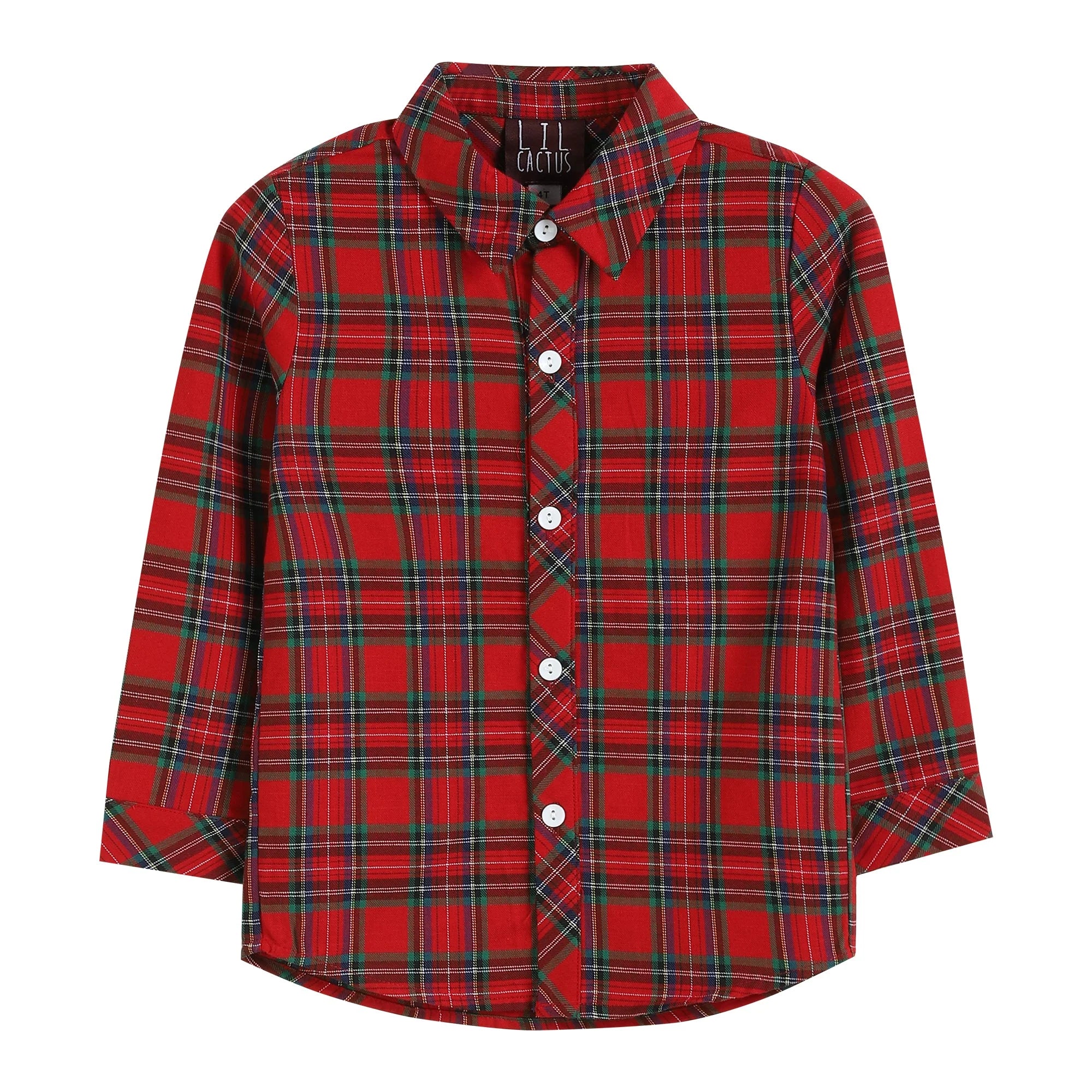 RED PLAID BUTTON DOWN