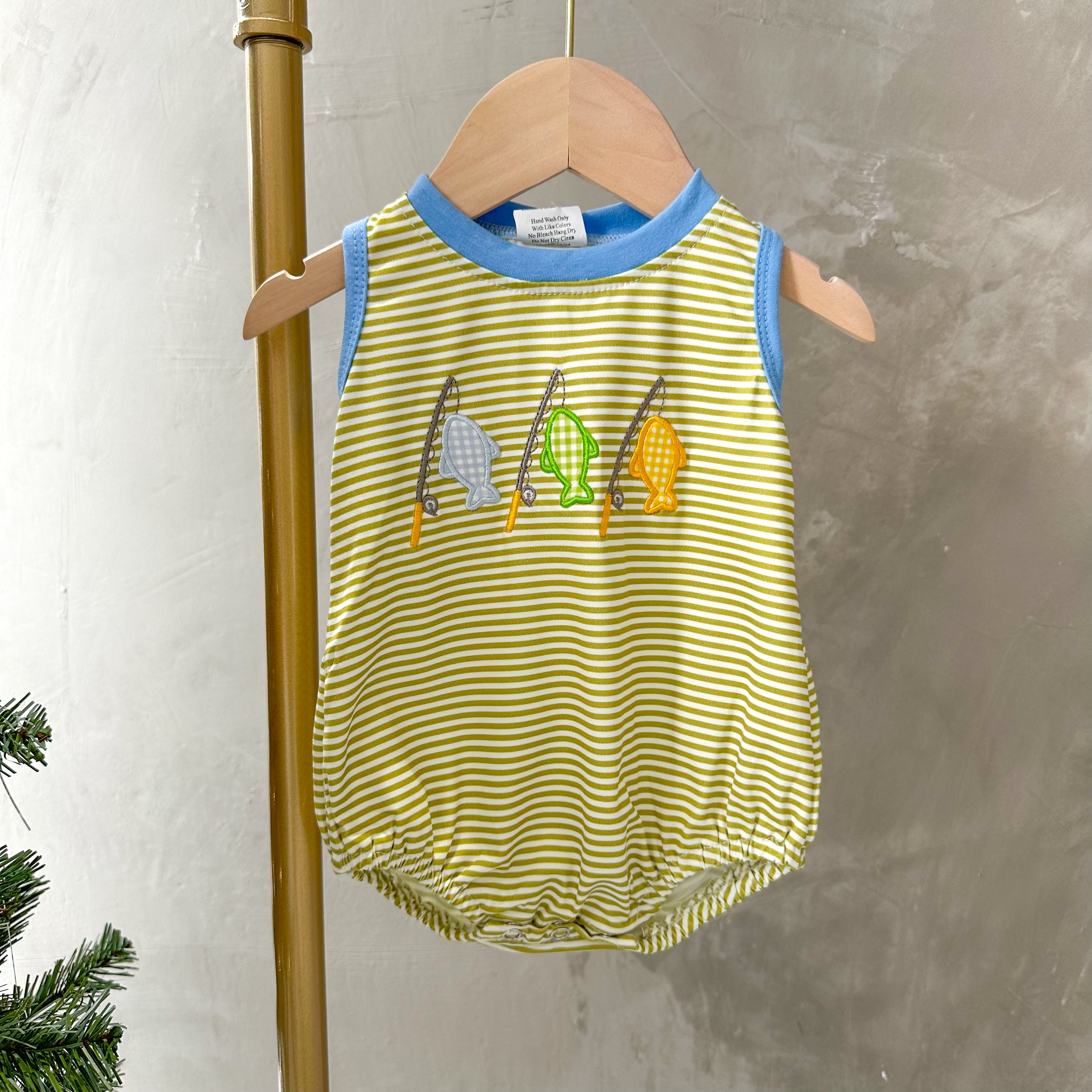 FISHING EMBROIDERY ROMPER