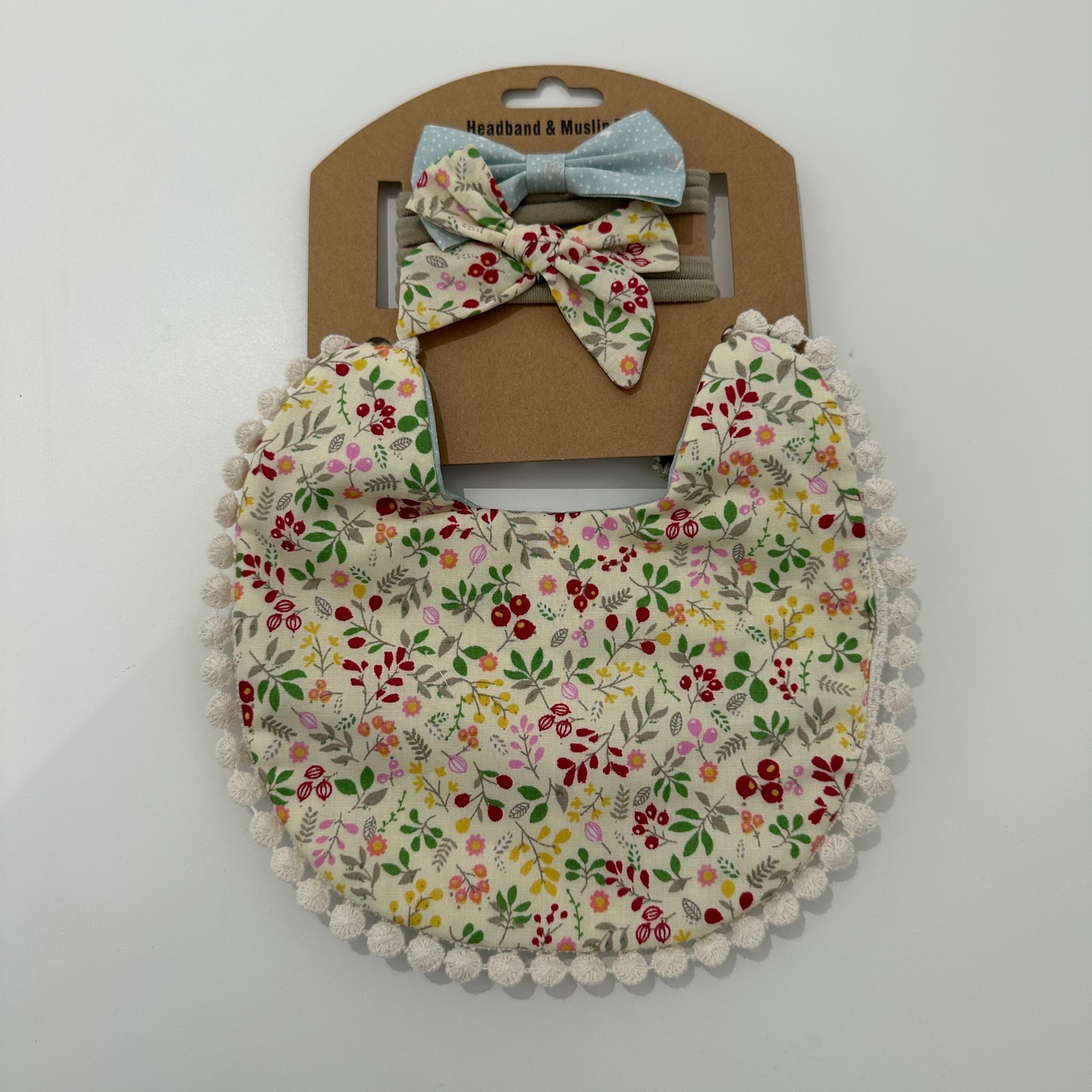 HEADBAND & REVESIBLE BIB SET