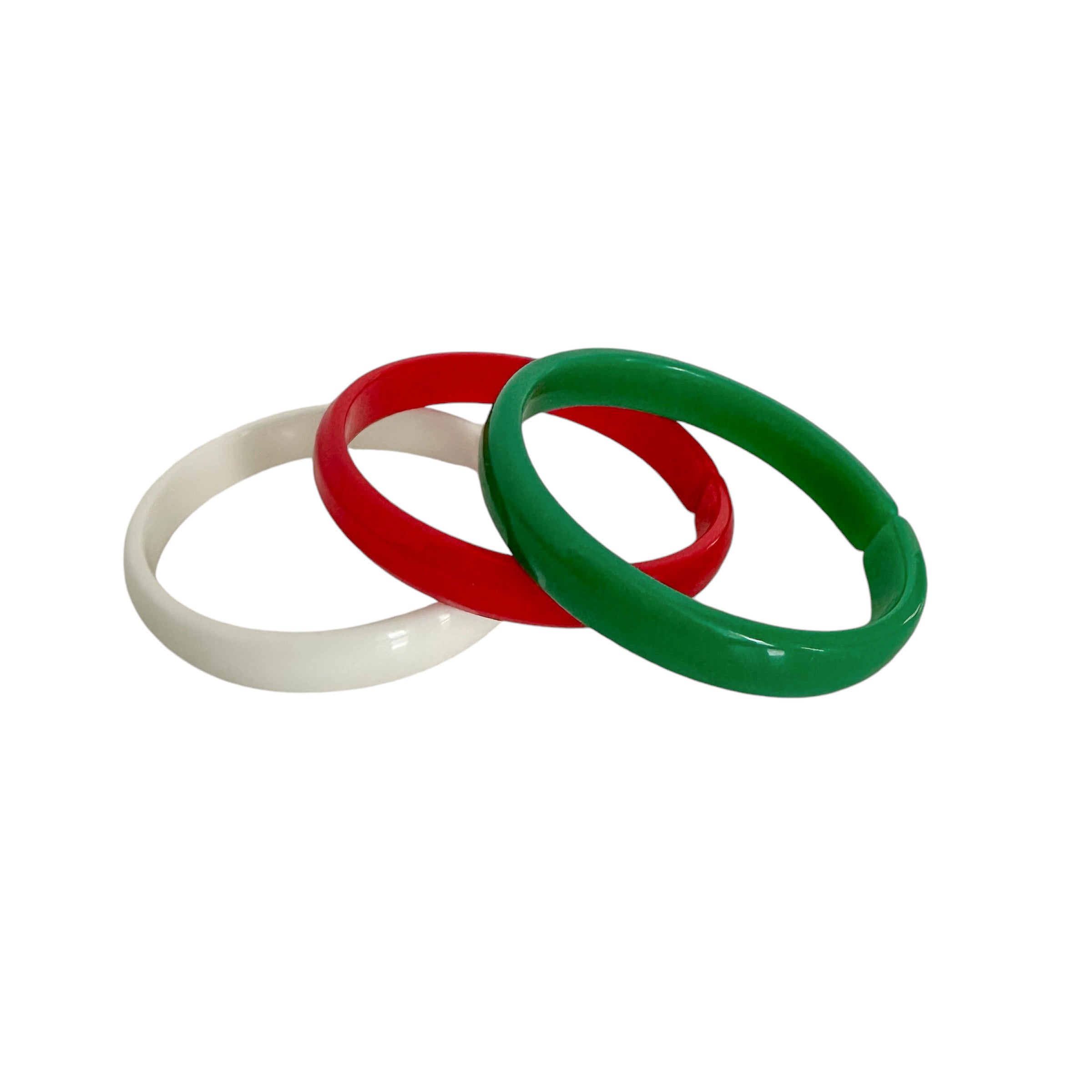 GREEN RED WHITE BANGLES