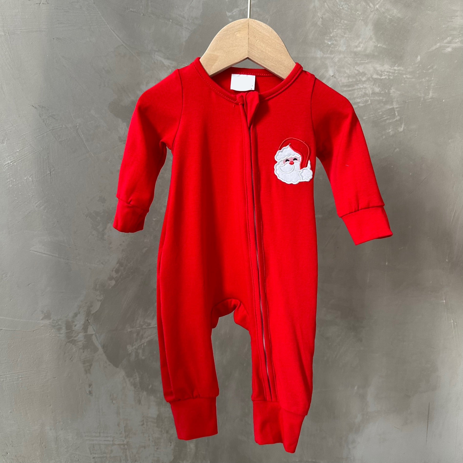 SANTA EMBROIDERY BABY BOY PJS