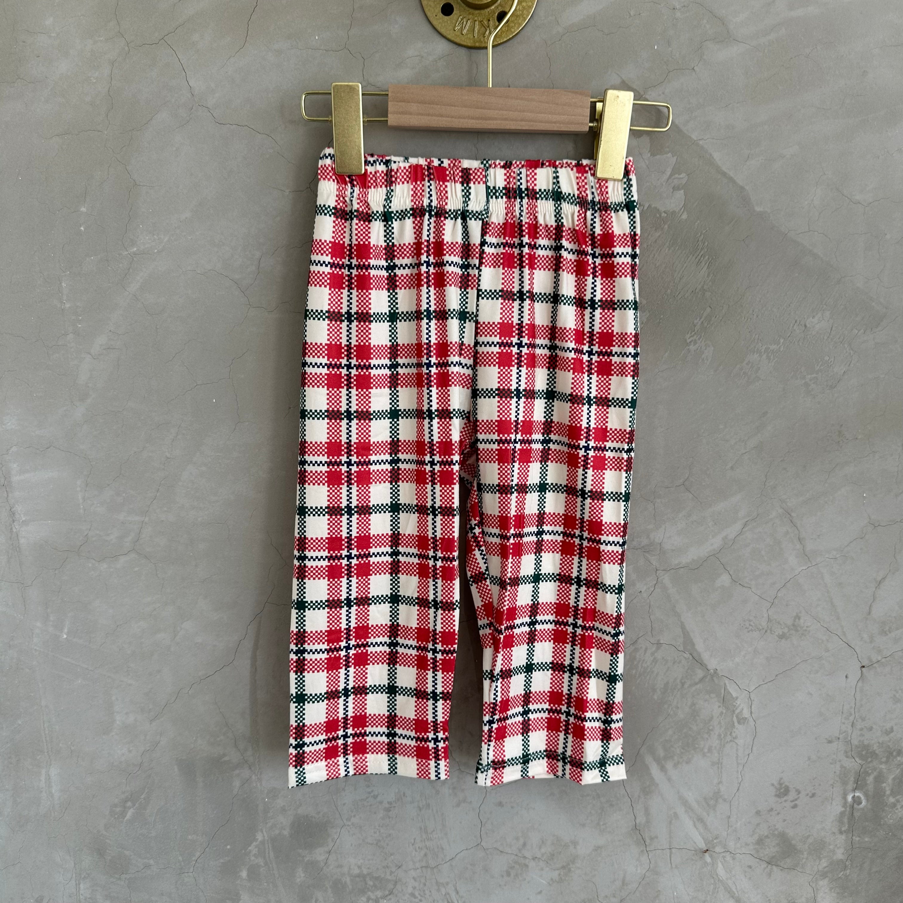 GREEN PLAID CHRISTMAS SET PJS